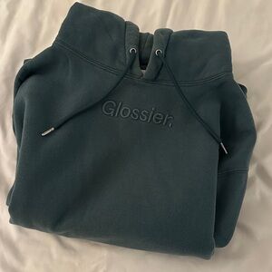 Glossier green hoodie size medium